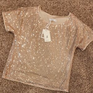 Gold sequin top